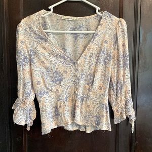 Abercrombie Floral Peplum Top